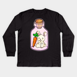 Cute Bunny in a Bottle | Easter Teacher Gift | Love Bunnies Kids Long Sleeve T-Shirt